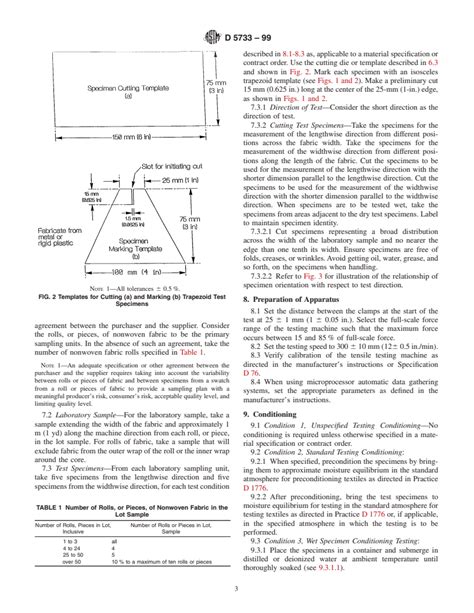 trapezoid tear test|astm d5733.